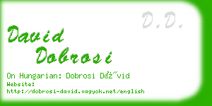 david dobrosi business card